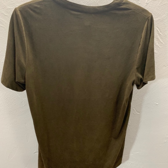 Suede Lace up T-shirt - Picture 2 of 3